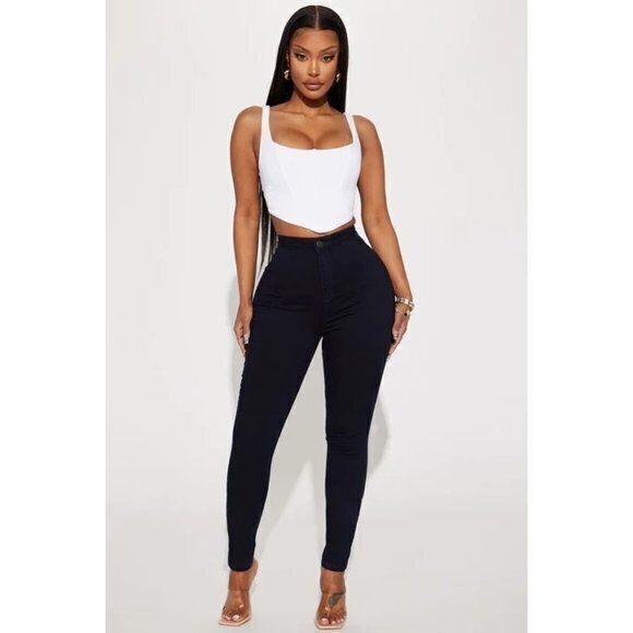 Super High Waist Denim Skinnies - Indigo Size 15 RefFNB‎ - Picture 3 of 11